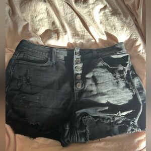 Black Jean shorts